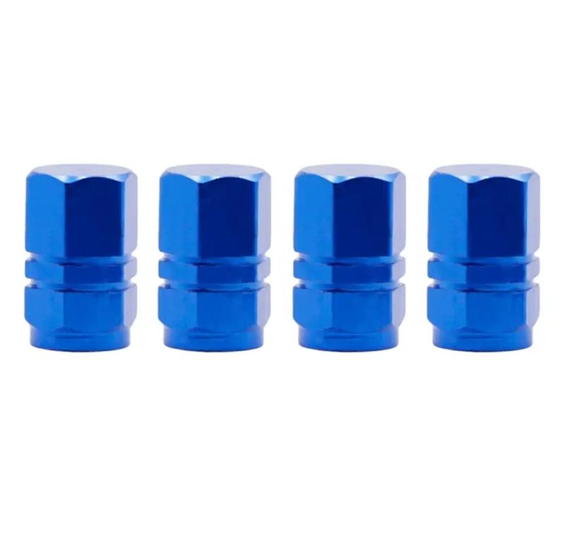 Ventilkappen 4 Stk Blau