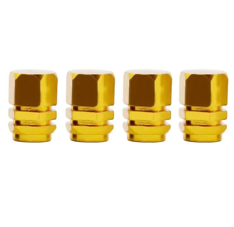 Ventilkappen 4 Stk Gold