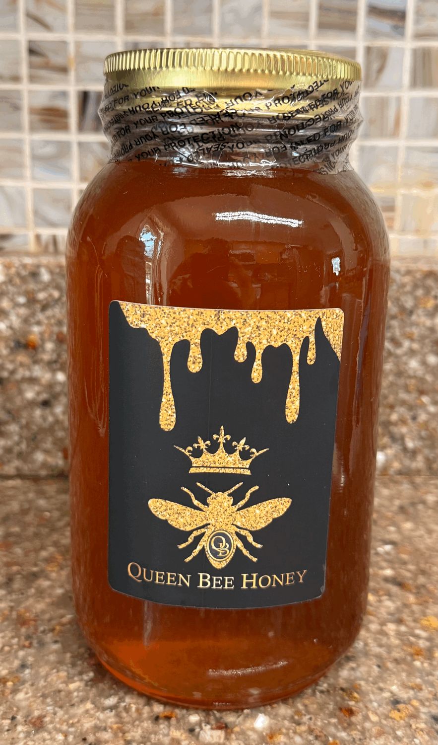 Queen Bee Honey ~ Regular, Mason Jar 32 oz