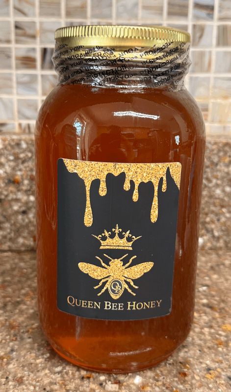 Queen Bee Honey ~ Regular, Mason Jar 32 oz