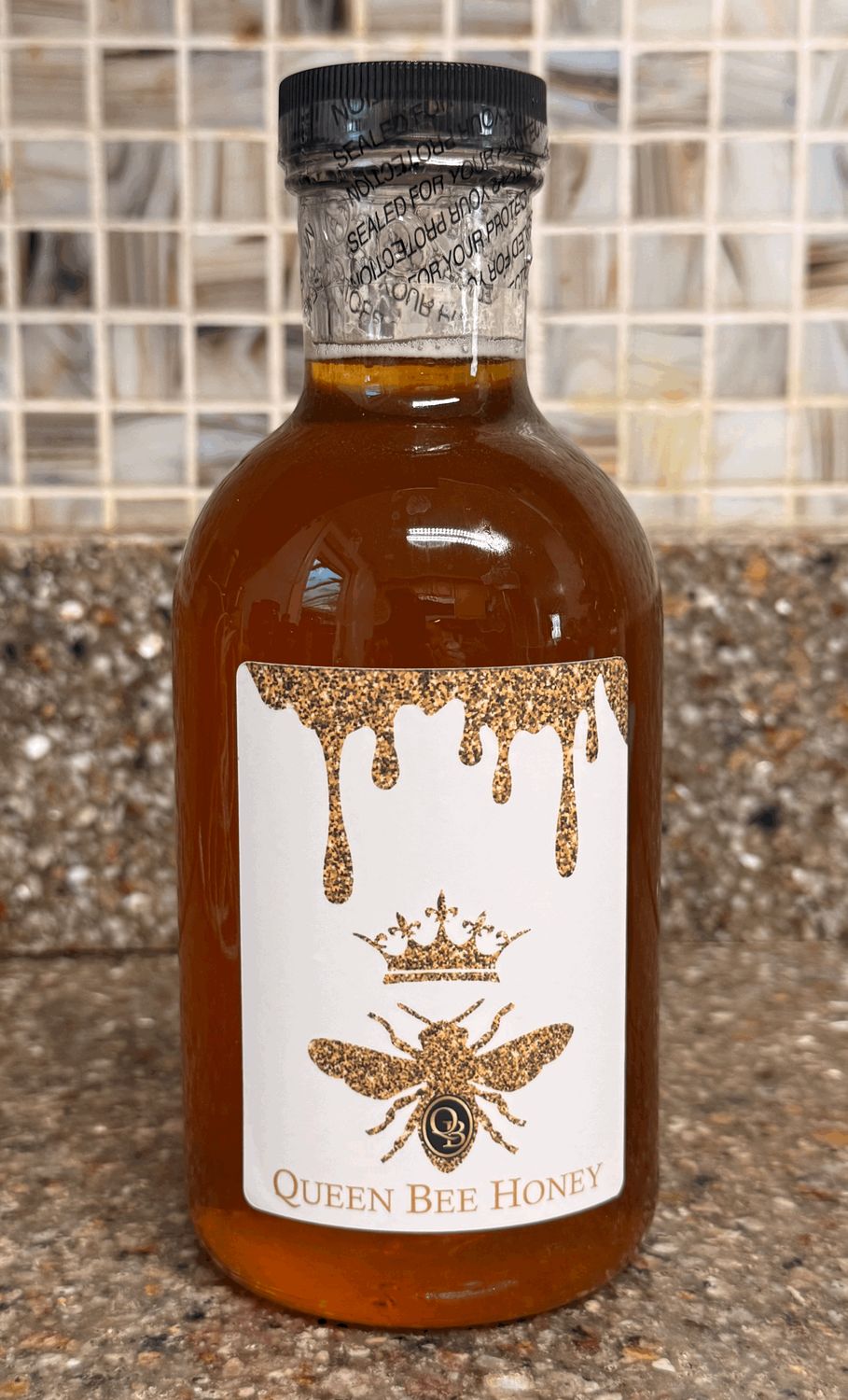 Queen Bee Honey ~ Whiskey Aged  Honey 16 oz