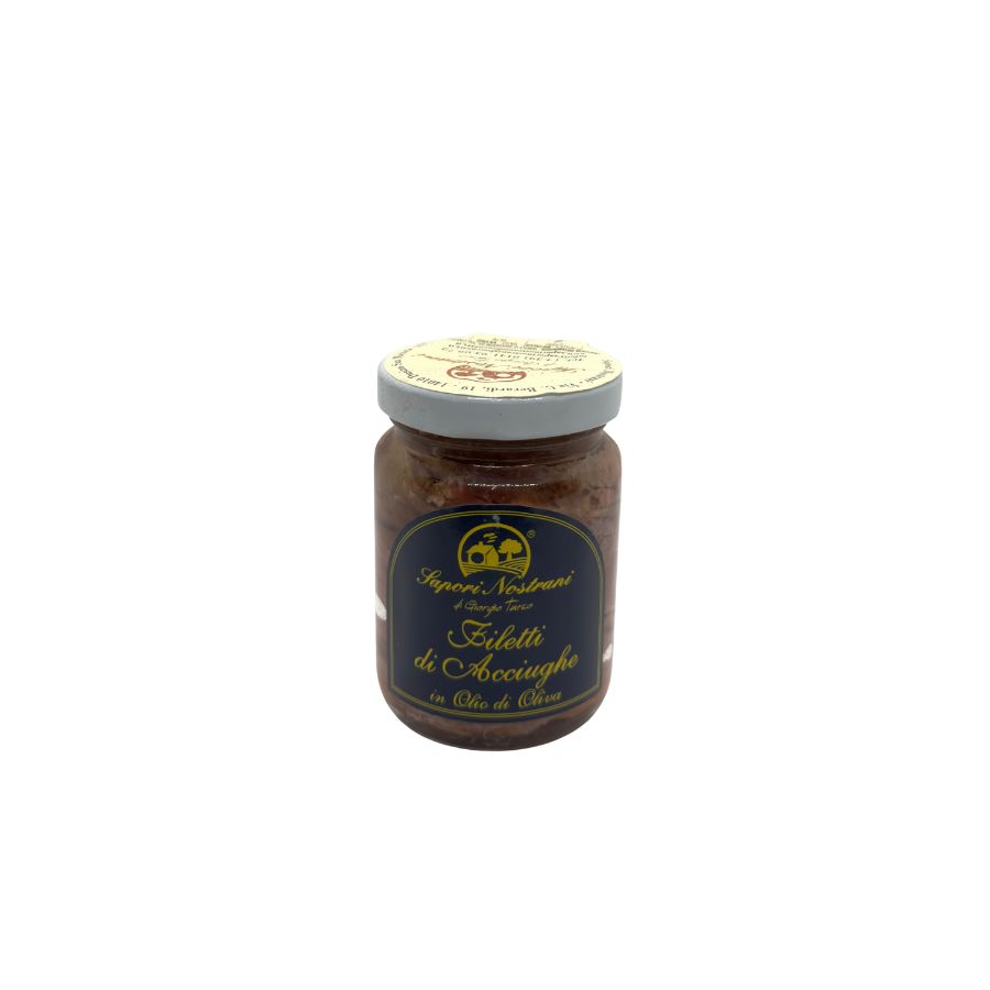 Filetti di Acciughe in Olio di Oliva-Sapori Nostrani - 200 grammi