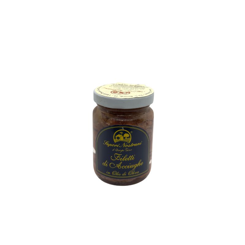 Filetti di Acciughe in Olio di Oliva-Sapori Nostrani - 200 grammi