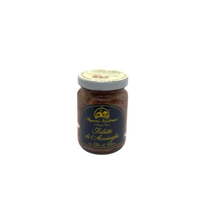 Filetti di Acciughe in Olio di Oliva-Sapori Nostrani - 200 grammi