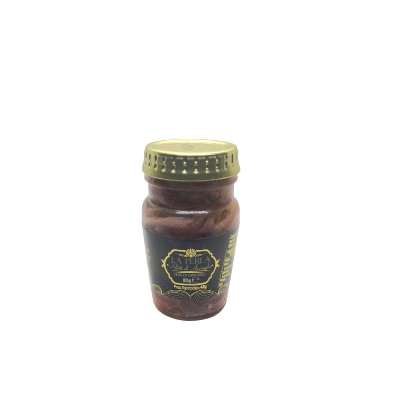 Filetti di Acciughe in Olio di Girasole-La perla - 160 grammi