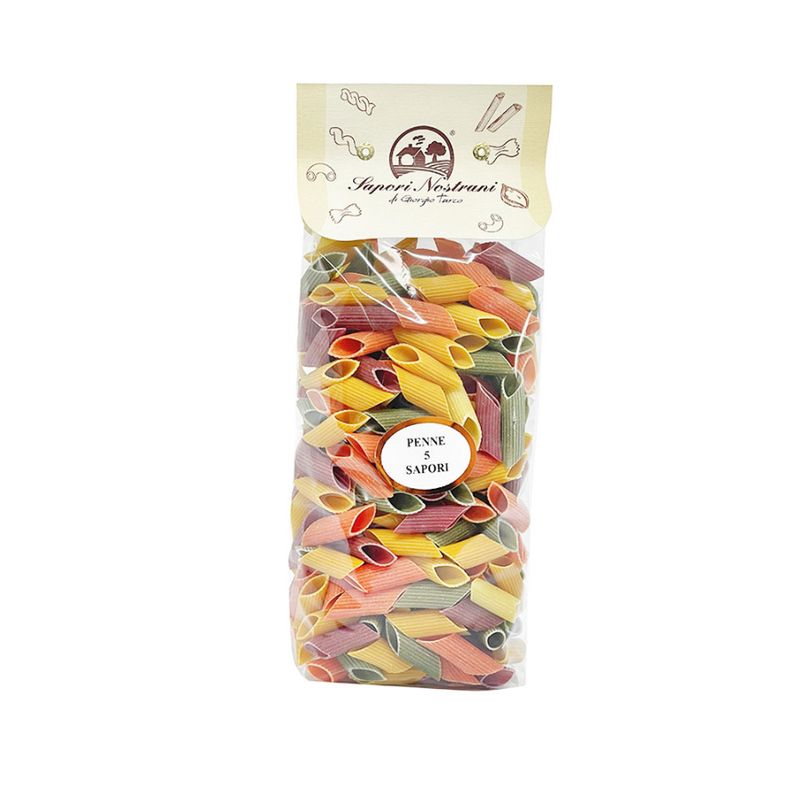 Penne ai 5 sapori 500 g - Sapori Nostrani
