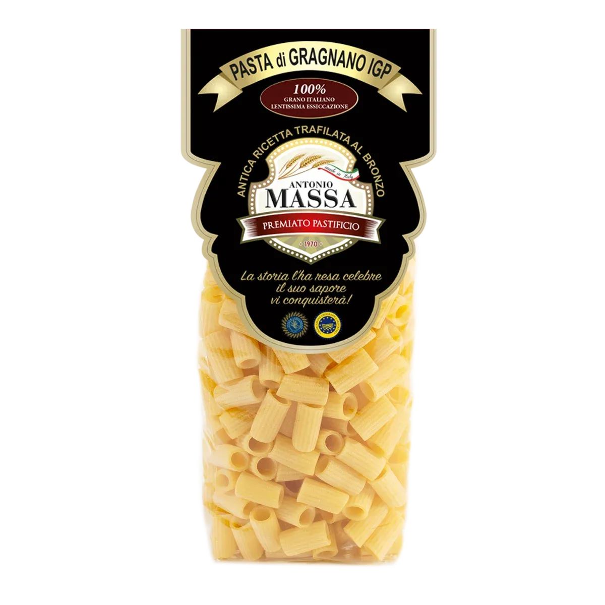 Mezze maniche IGP di Gragnano 500 grammi- Pasta Massa