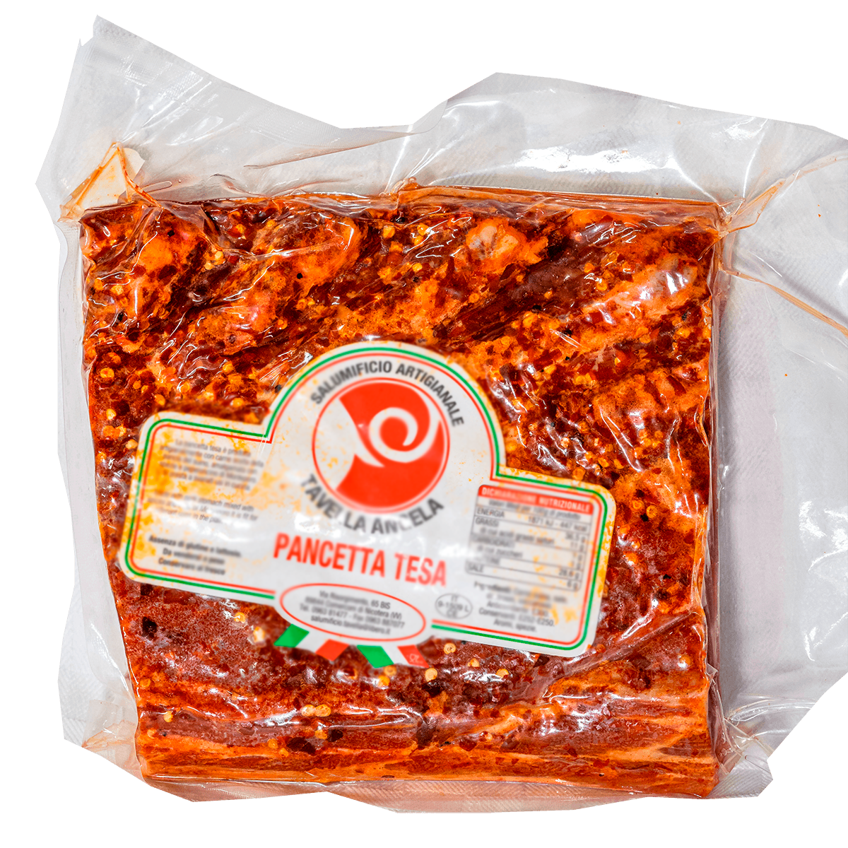 Pancetta tesa trancio 500g - Salumificio Tavella