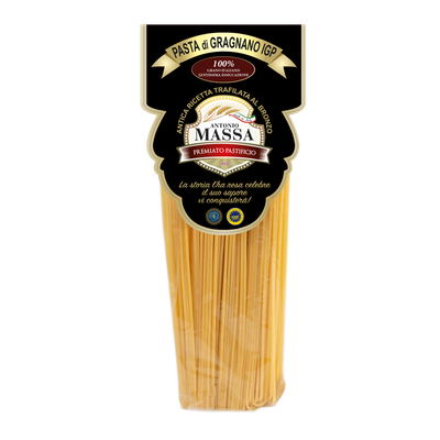 Spaghetti alla chitarra di Gragnano IGP 500 grammi- Pasta Massa Spaghetti alla chitarra di Gragnano IGP 500 grammi- Pasta Massa