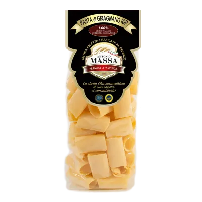 Paccheri lisci di Gragnano IGP 500 grammi- Pasta Massa Paccheri lisci di Gragnano IGP 500 grammi- Pasta Massa