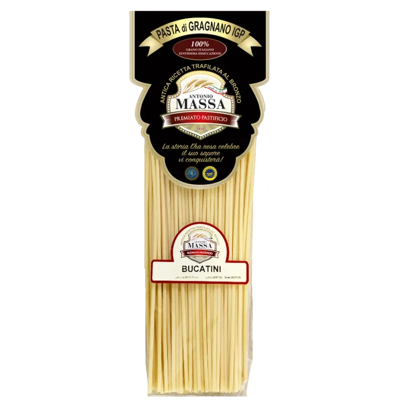 Bucatini di Gragnano IGP 500 grammi- Pasta Massa Bucatini di Gragnano IGP 500 grammi- Pasta Massa