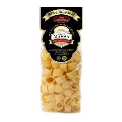Calamarata di Gragnano IGP 500 grammi- Pasta Massa Calamarata di Gragnano IGP 500 grammi- Pasta Massa