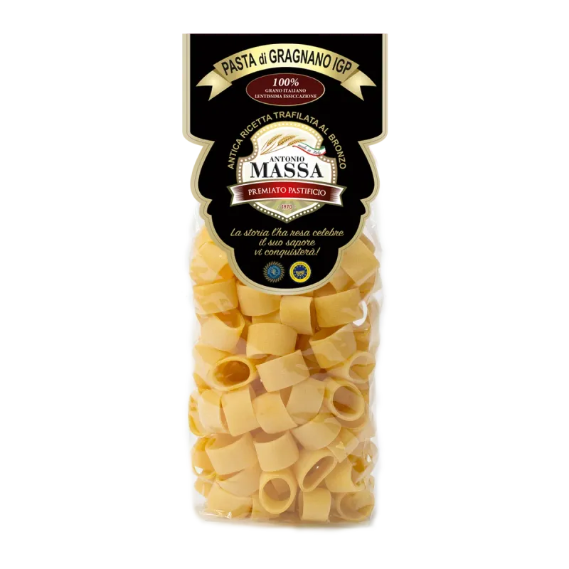 Calamarata di Gragnano IGP 500 grammi- Pasta Massa Calamarata di Gragnano IGP 500 grammi- Pasta Massa
