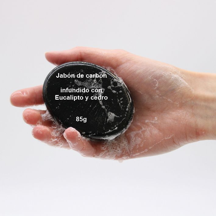 Charcoal Soap 85g - Eucalyptus &amp; Cedarwood