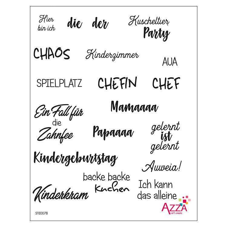 Diamantstempel 'Worte Kinderspielereien'