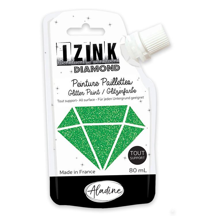 Glitzer Strukturpaste 'Dunkelgrün'