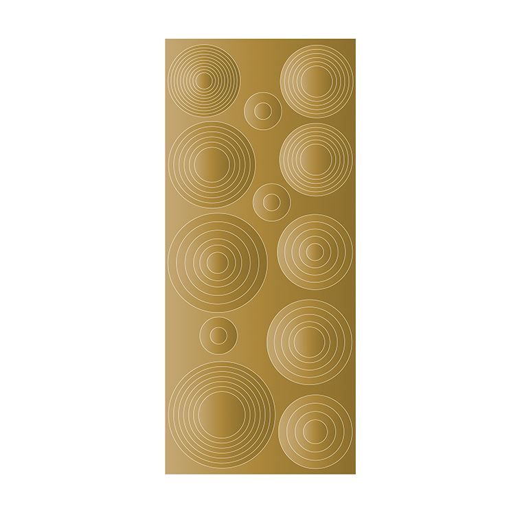 Konturenaufkleber 'Konzentrische Kreise Standard Gold'