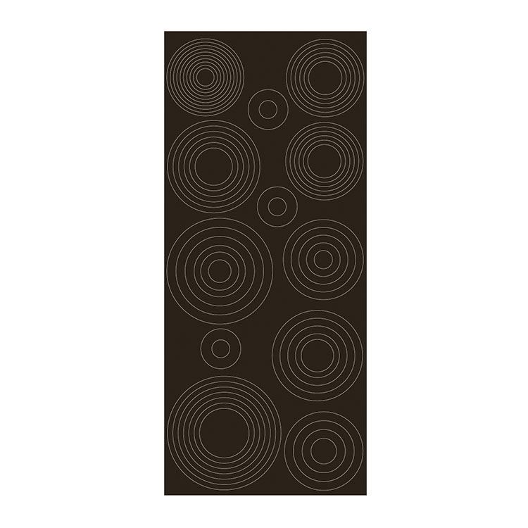 Konturenaufkleber 'Konzentrische Kreise Braun'