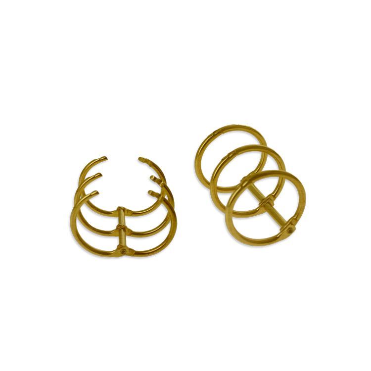 Binderingtrio 'Gold' 2 cm (2 Stk.)