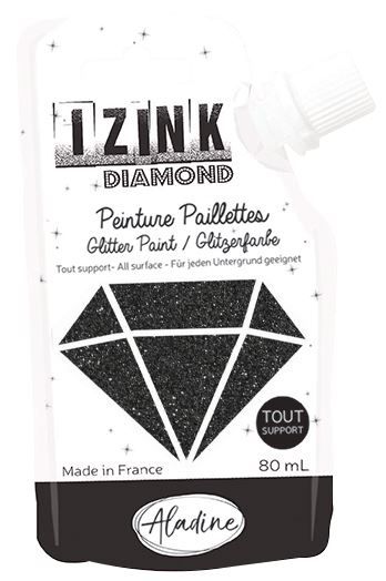 Glitzer Strukturpaste 'Schwarz'