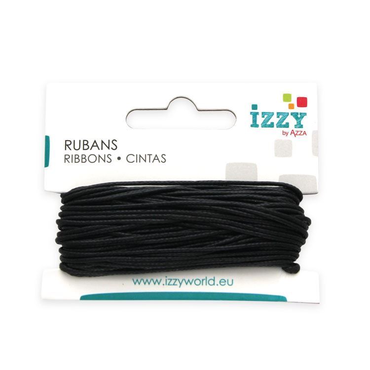 Wachskordel 'Schwarz' (1mm x 10m)