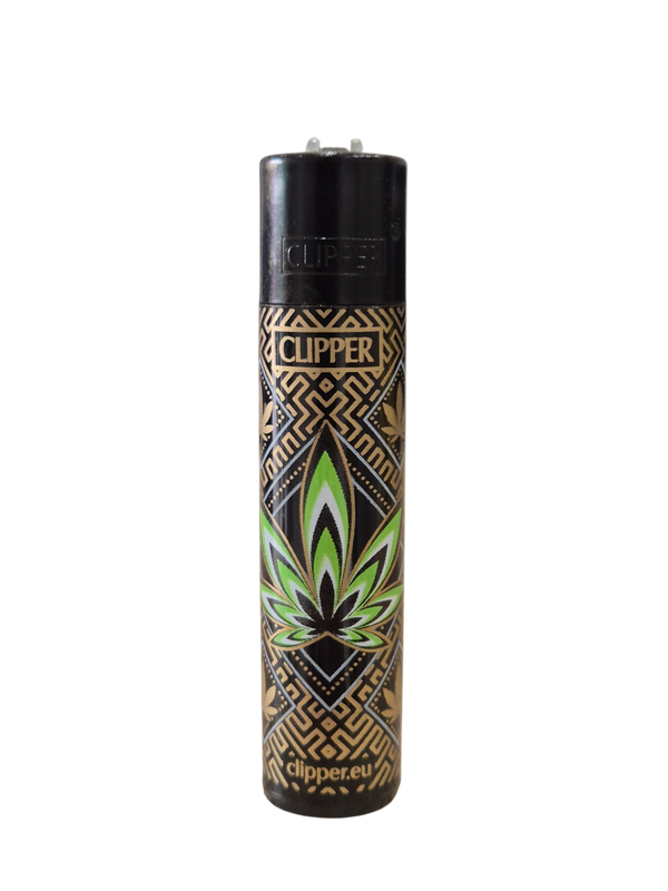 Briquet clipper FEUILLE WEED VERTE