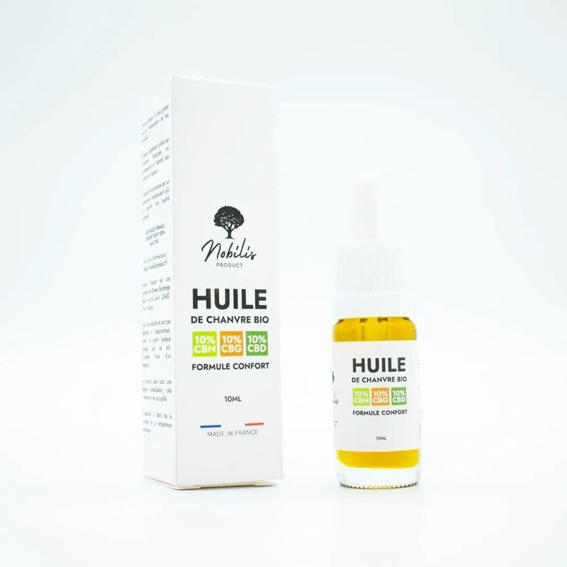 Huile CBD + CBG + CBN « Formule Confort » – 30 % – Broad Spectrum – Sans THC
