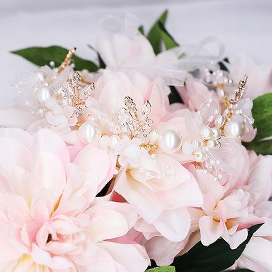🌸 Bloemenkroontje "Margareth" – Elegant haarkroontje voor communie, lentefeest of huwelijk