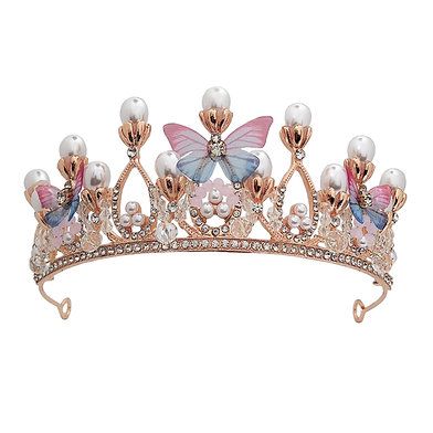 Tiara "Victoria" – Vlinder tiara voor verjaardag of fotoshoot