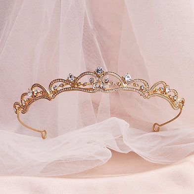 Tiara 'Adela" – Elegante tiara voor Vormsel, huwelijk of fotoshoot