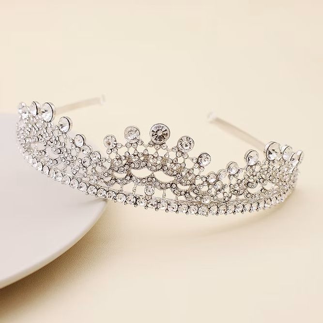 Tiara ''Elisabeth" – Elegante tiara voor huwelijk of fotoshoot