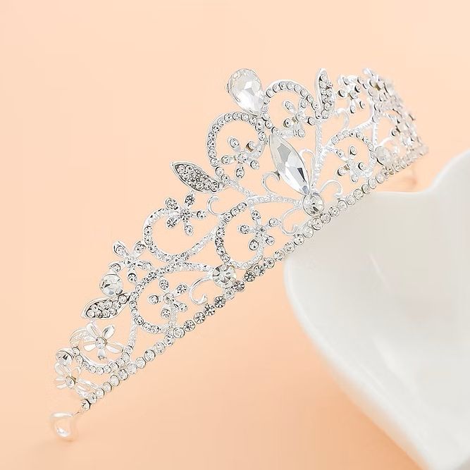Tiara "Eleanor" – Elegante tiara voor huwelijk of fotoshoot