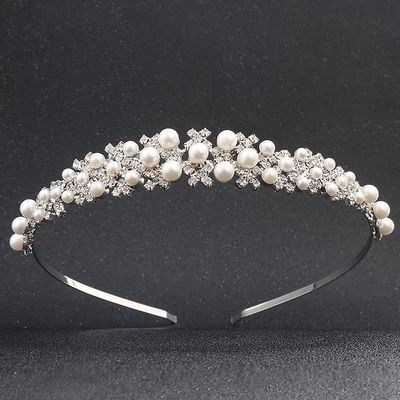 🌸 Pareldiadeem Frances – Elegant haardiadeem voor communie & feest