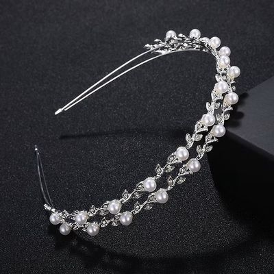 🌸 Pareldiadeem Gabriella – Elegant haardiadeem voor communie & feest