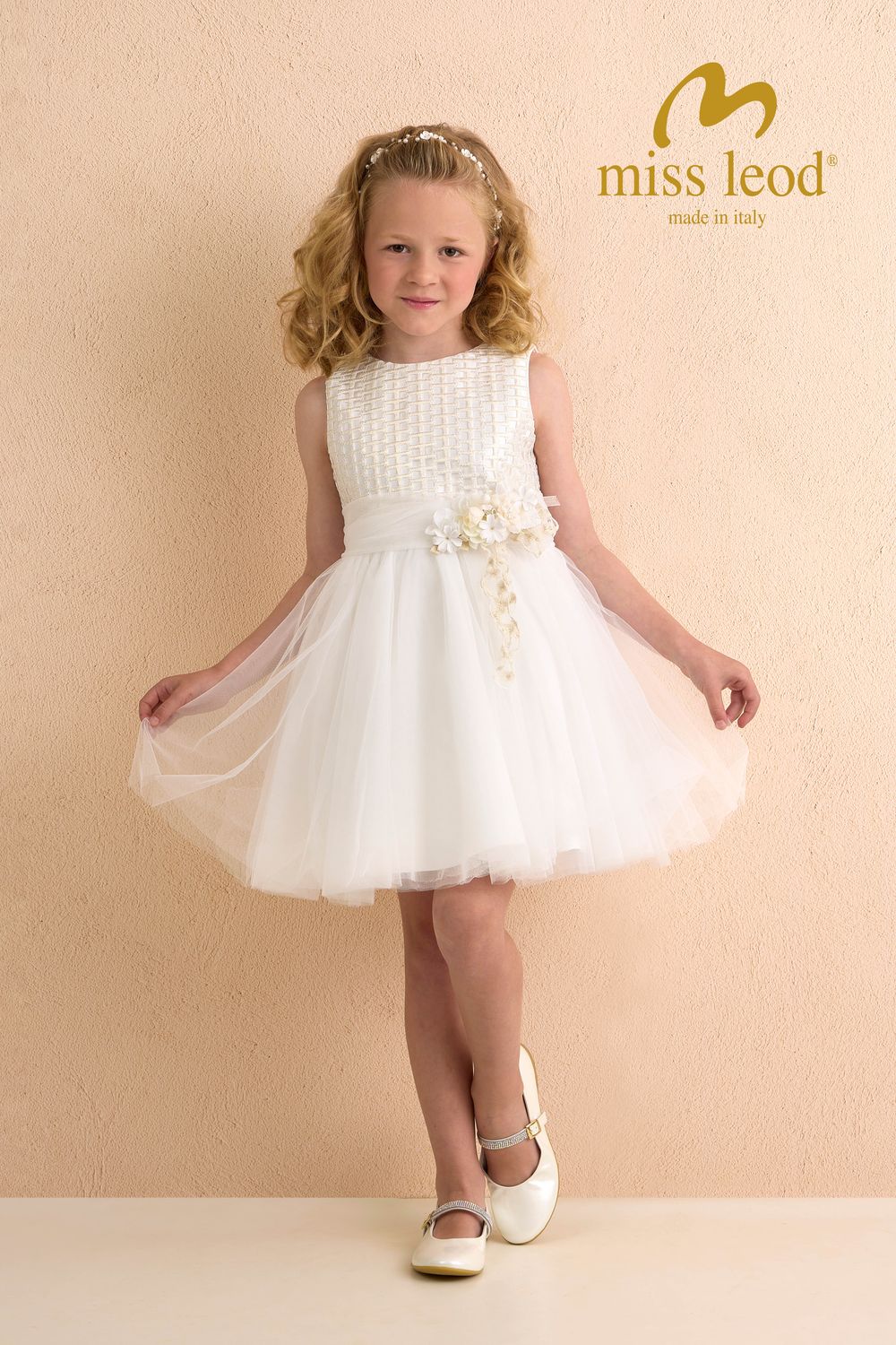 Jurk “Suzy” – Elegante Miss Leod feestjurk voor communie, lentefeest, vormsel of huwelijk