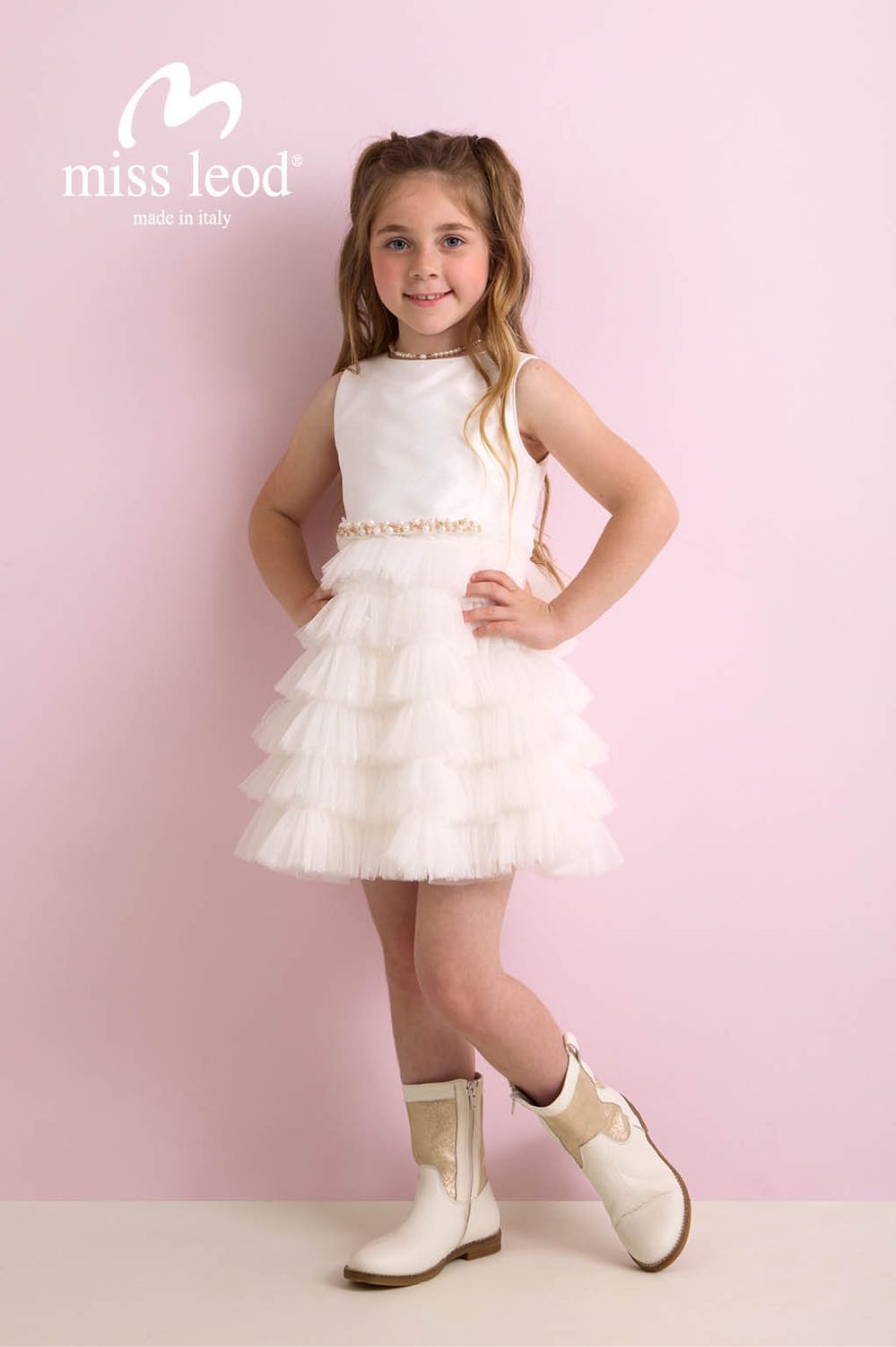 Jurk "Emma” – Elegante Miss Leod feestjurk voor communie, lentefeest, vormsel of huwelijk