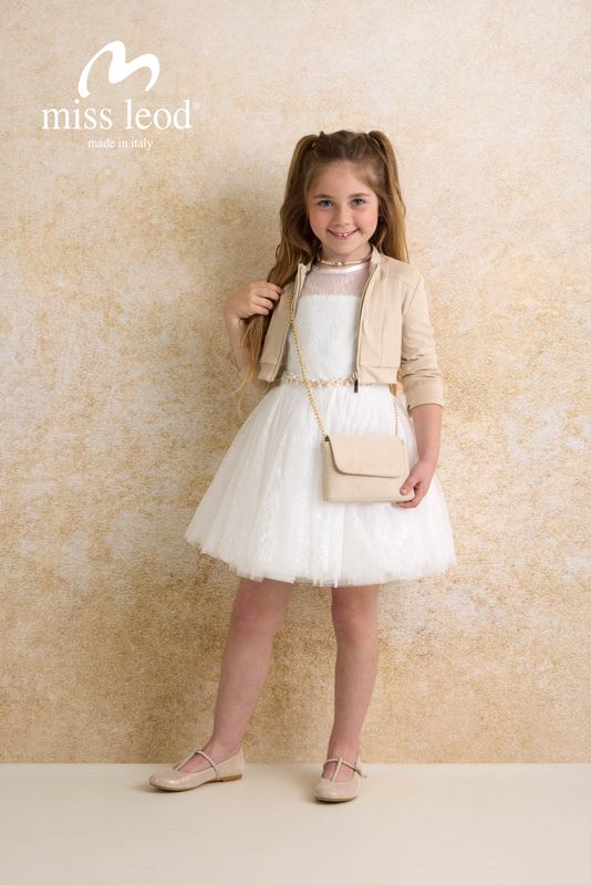 Jurk “Noor” – Elegante Miss Leod feestjurk voor communie, lentefeest, vormsel of huwelijk