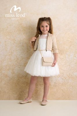Jurk “Noor” – Elegante Miss Leod feestjurk voor communie, lentefeest, vormsel of huwelijk