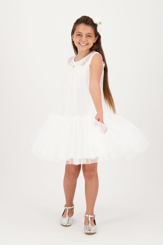 ✨ Outlet Angel’s Face – Witte zwierige feestjurk ✨ ✨ Outlet Angel’s Face – Witte zwierige feestjurk ✨