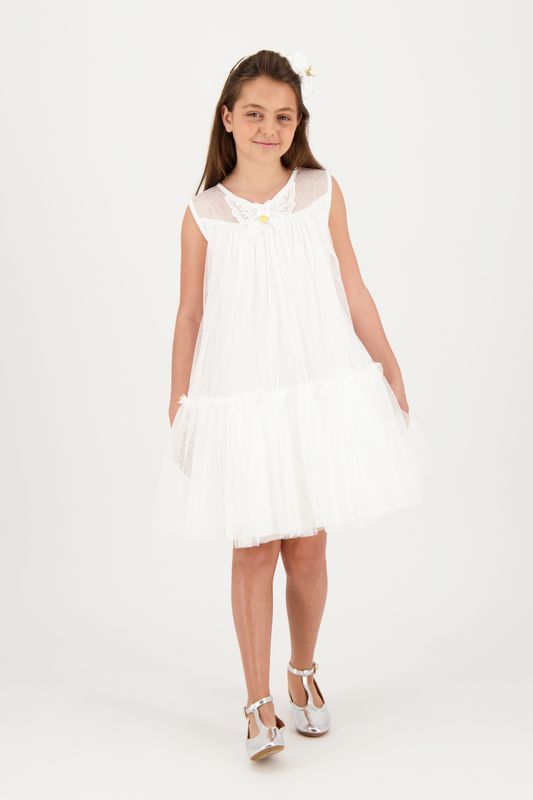 ✨ Outlet Angel’s Face – Witte zwierige feestjurk ✨