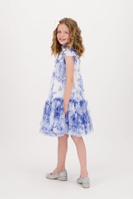 ✨ Outlet Angel’s Face – Blauw / Witte romantische feestjurk ✨