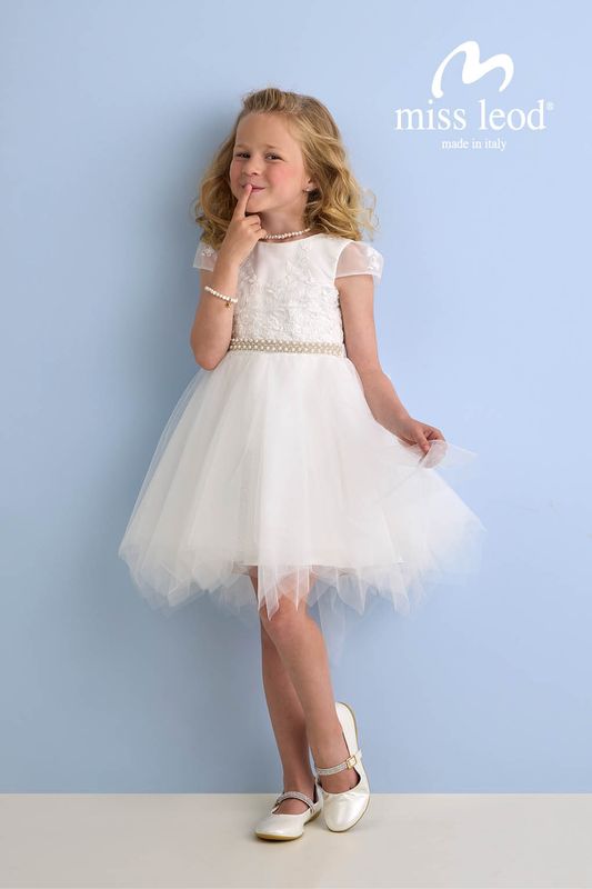 Jurk “Fran” – Elegante Miss Leod feestjurk voor communie, lentefeest, vormsel of huwelijk