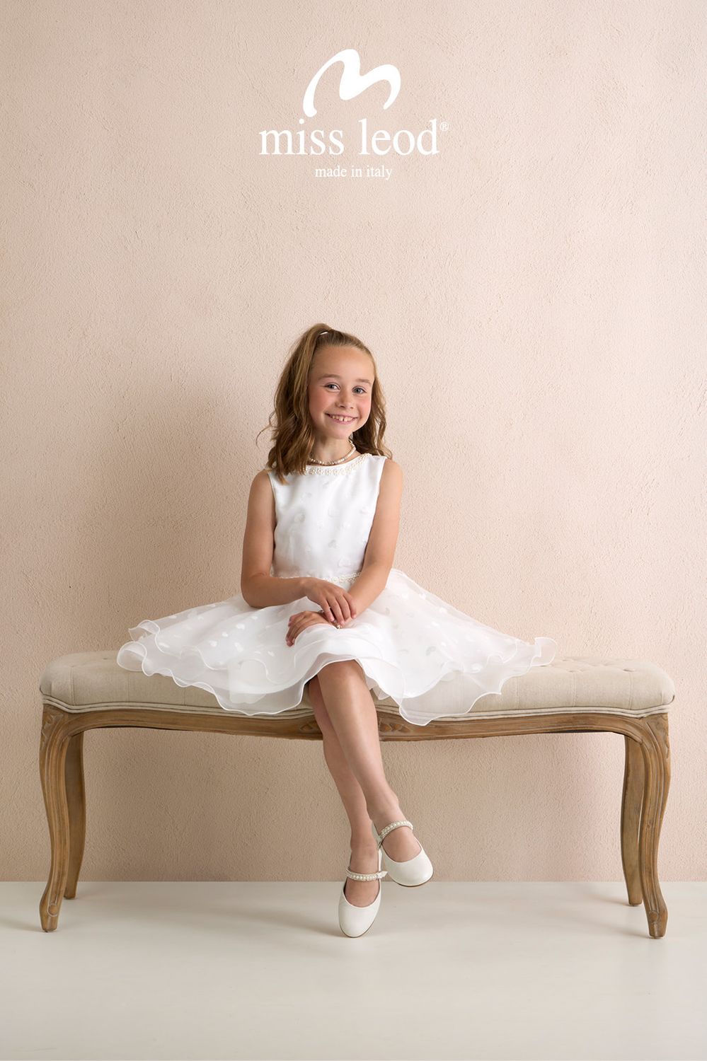 Jurk Jurk "Tess” – Elegante Miss Leod feestjurk voor communie, lentefeest, vormsel of huwelijk ✨ NU -20% korting