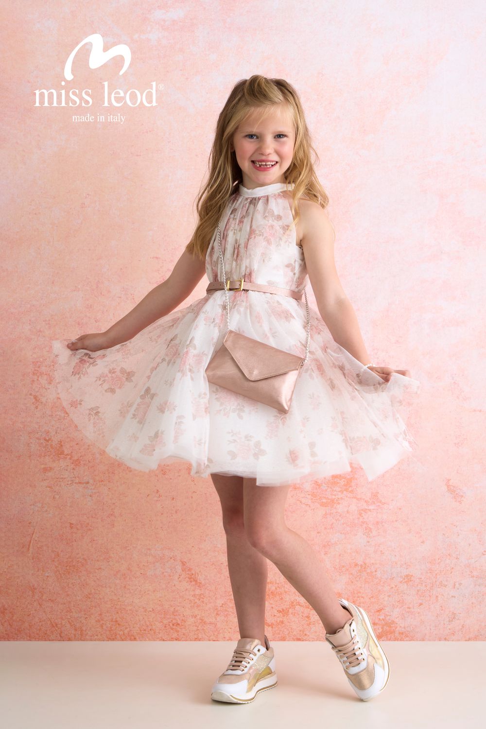 Jurk "Flore” – Elegante Miss Leod feestjurk voor communie, lentefeest, vormsel of huwelijk ✨ NU -30% korting