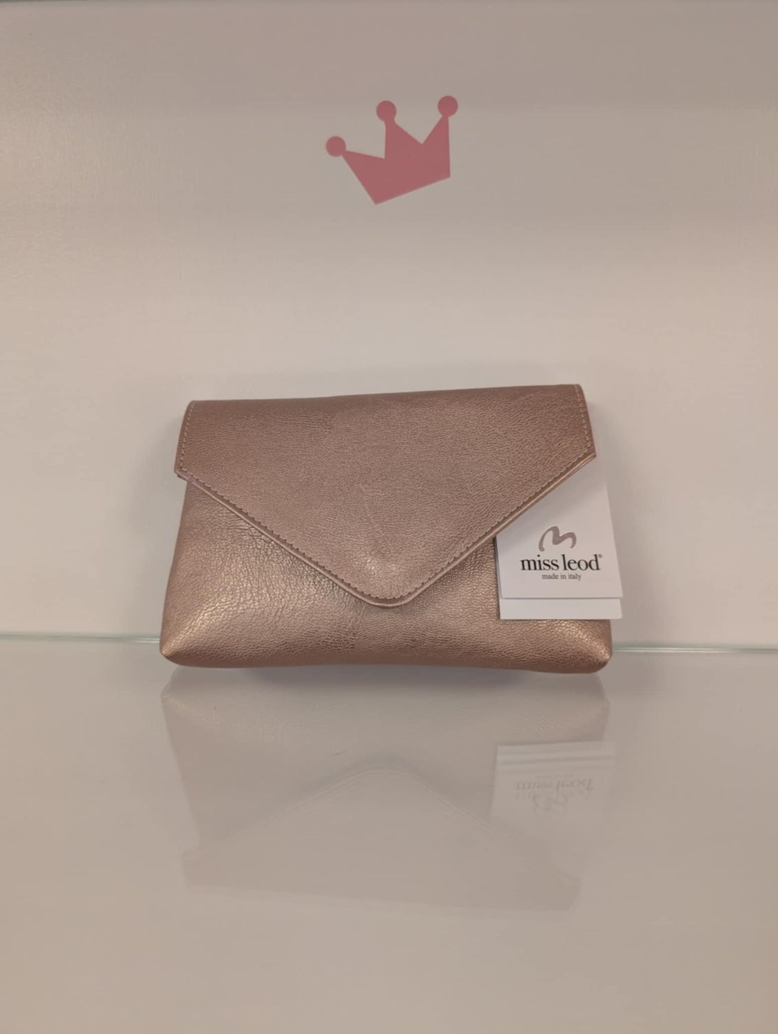 Mini clutch Rosé Leather