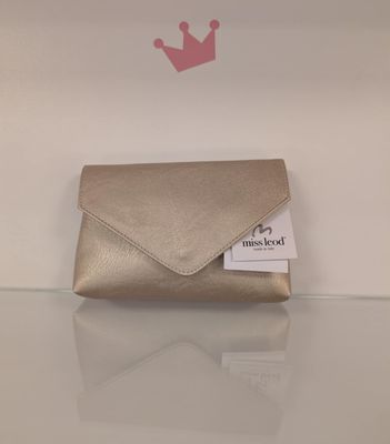 Mini clutch Gold Leather