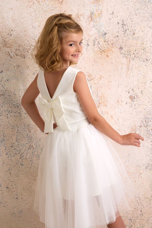Feestoutfit “Vicky” - Elegante Miss Leod feestset van top met rok voor communie, lentefeest, vormsel of huwelijk
