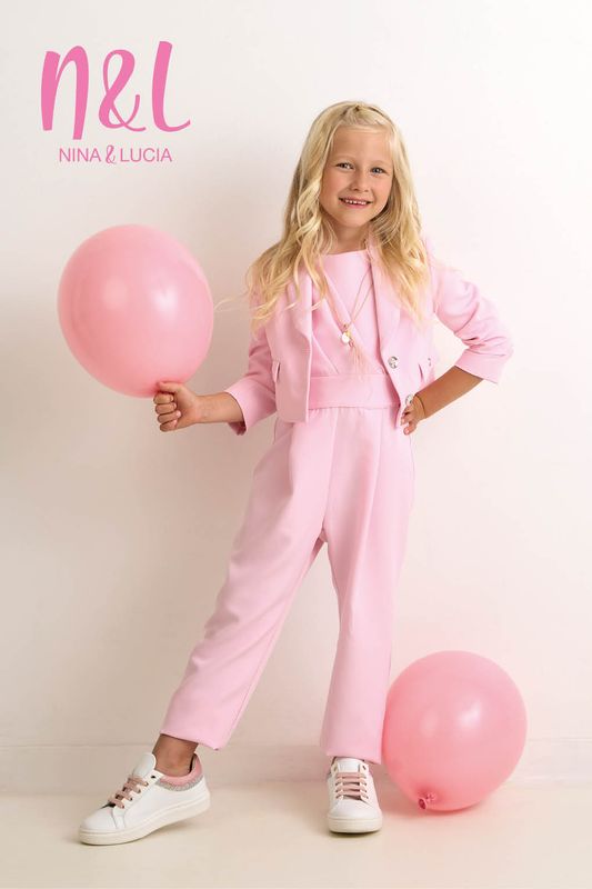 2-delige feestset “Pinky” – blush roze jumpsuit met bijhorend jasje – Nina & Lucia 2-delige feestset “Pinky” – blush roze jumpsuit met bijhorend jasje – Nina & Lucia