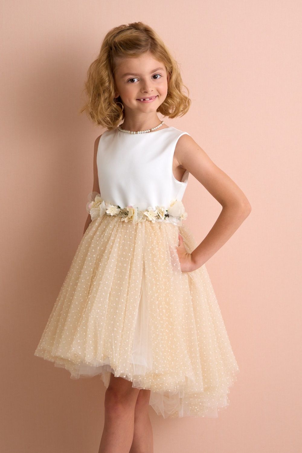 Jurk “Carla” - Elegante Miss Leod feestjurk voor communie, lentefeest, vormsel of huwelijk