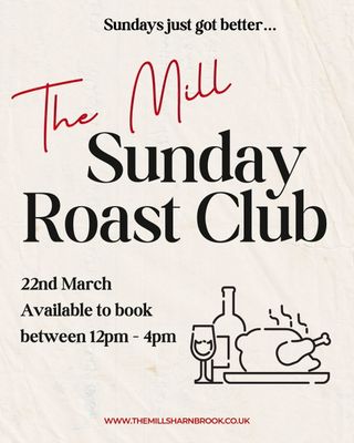 Sunday Roast Club 22nd March